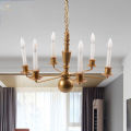 European Modern Classic Farmhouse Ceiling Light Fixture 6 Lights Hanging Chandelier for 1:87. 