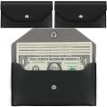 Eco-friendly Cash Envelope Secure Reusable Portable Money Pouch Stylish PU Leather Budget Wallet for Personal Finance Budget. 