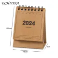 Coil Design Calendar 2023-2024 Mini Desk Calendar Standing Flip Monthly Planner for School Home Office Buyers' Favorite Portable Pocket Calendar. 