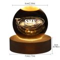 3D Crystal ball  Laser Engraved USB LED Night Light Birthday Christmas Gift Glass Sphere Home Decoration. 