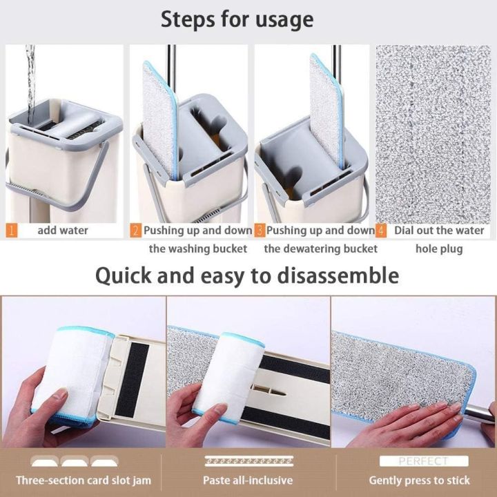 Floor%20Mop%20with%20Bucket,%20Flat%20Squeeze%20Mop%20Bucket%20System%20Cleaning%20Supplies%20360%C2%B0%20Flexible%20Mop%20Head/2%20Reusable%20Pads%20Home%20Floor%20Cleaner%20Mops%20Extended%20Stainless%20Steel%20Handle%20Mops%20for%20Home%20-%20Image%205