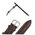 【ZIME】16mm 20mm 22mm Soft Genuine Leather Vintage Sweatband Watch Band Strap Wrist Watchband Sports Belt. 