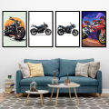 A4 Sized Poster Bikes Motorcycles Stunts Wall Posters PVC Framed Wall Decors. 
