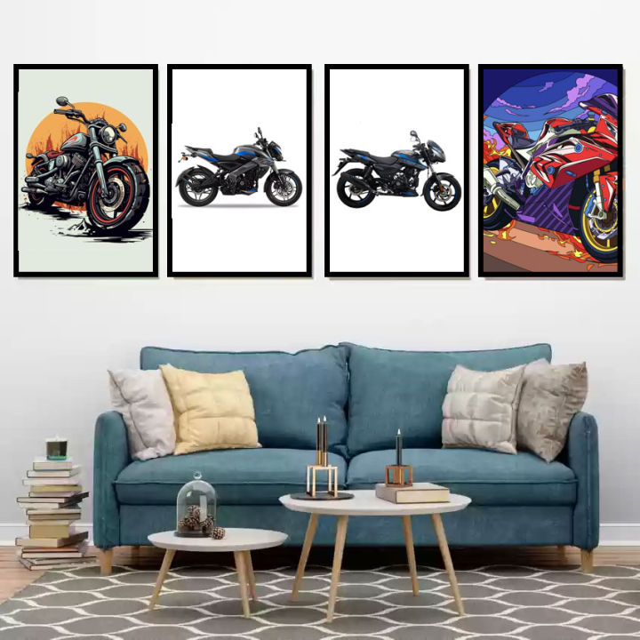 A4%20Sized%20Poster%20Bikes%20Motorcycles%20Stunts%20Wall%20Posters%20PVC%20Framed%20Wall%20Decors%20-%20Image%203