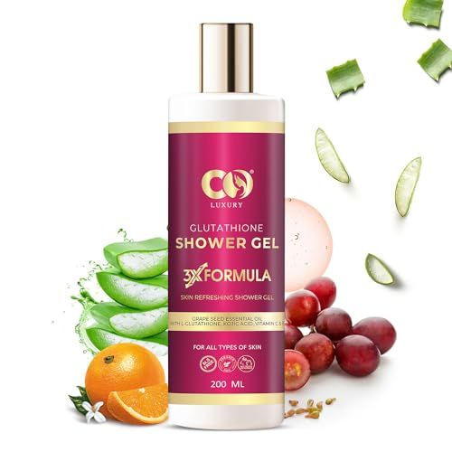 CO LUXURY Glutathione Shower Gel with Kojic Acid & Vitamin C | Skin  Whitening, Lightening Body