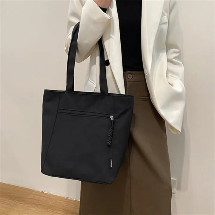 Large%20Capacity%20Canvas%20Tote%20Bag%20Versatile%20Zippered%20Advanced%20Sense%20Work%20Commuter%20Bag%20Designer%20College%20Bag%20for%20Work%20Commuting%20Student%20Outfit%20Practical%20Handbag%20Women%E2%80%99s%20Accessory%20Casual%20Carryall%20-%20Image%204