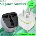 Brass american Kr european AU EU To UK Power plug adapter USA Brazil Travel Adapter plug converter Korea. 