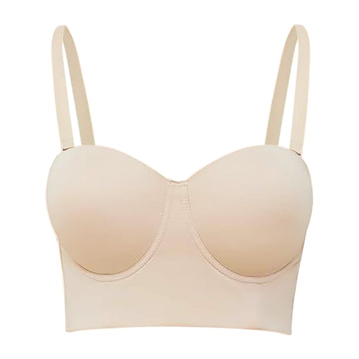 Low%20Back%20Anti%20Slip%20Strapless%20Bra%20Underwear%20Women's%20Half%20Cup%20Seamless%20Bras%20New%20Backless%20Push%20Up%20Bra%20Plus%20Size%20Seamless%20Bras%20-%20Image%204