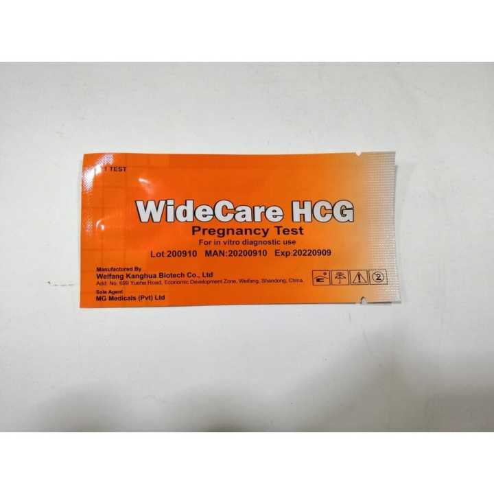 5 HCG Pregnancy Test Strips - WideCare with Urine Collector Bottle