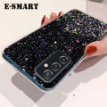 Phone Case Samsung Galaxy F23 Back Cover Glitter Silicone Soft Cases Starry Sky String Glitter Transparent Space Stars Moon Samsung F23 Case. 