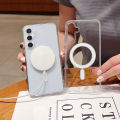 Transparent Magnetic Wireless Charging Jelly Case for Samsung Galaxy A15 A35 A55 A16 A26 A36 A56 A54 M56 A07 A17 A05 A05S A06 A23 A27 A57 A37 A34 A14 Shockproof Clear Cover. 