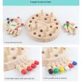 memory chess Kids Wooden Memory Chess Match Stick Montessori Board Game Educational Color Cognitive Learning Toys Block Puzzle Game GiftWooden Toys. 