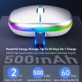 M103 High End Ultra-thin Type C Mouse 2.4Ghz Optical 7RGB Rechargeable RGB Dual-model Wireless USB+BT 5.1 Silent Mouse. 