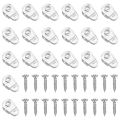 20 pcs Glass Wardrobe Clamp Mirror Clips Holder Fixing Plastic Cabinet Door Window Square Channel Retainer Grid. 