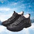 Winter Snow Boots Stylish Lightweight Ankle Booties Men's Winter Short Boots for Hiking Gray Size 41. 
