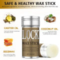LOCKMIO Wax Stick Natural Coconut Oil Moisturizes Soften Smoothing Styling Flyaway Hair Edge Control Strong Hold Long Lasting. 