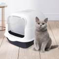 Hooded Cat Litter Box Pet Litter Box Enclosed Cat Toilet Durable Kitty Litter Tray High Edge Litter Box for Small Cats Pet Accessories. 