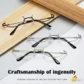 【LUCKET】Tik Tok Influencer Same Style Lower Half Frame Glasses Female Water Drop No Lens Decoration LK. 