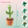 Dancing Cactus Talking Toy,Wriggle Singing Mimicking Cactus,Repeat What You Say,Sing,Dance,Recording,LED. 