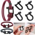 Stainless Steel Carabiner D Shackle Fob Key Ring Keychain Hook Screw Joint Connector Buckles Outdoor Bracelet Buckle. 