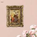 Desktop Picture Frame, Photo Frame Retro Antique Ornate Photo Frame, Resin Picture Frame Ornament for Bedroom Office Desktop Decoration Gift. 