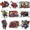 wall stickers Spiderman Avengers Wall Sticker Children Bedroom Wallpaper Boys Kids Room Poster 3d Self-adhesive Vinyl Decals Home Decor Mural. 