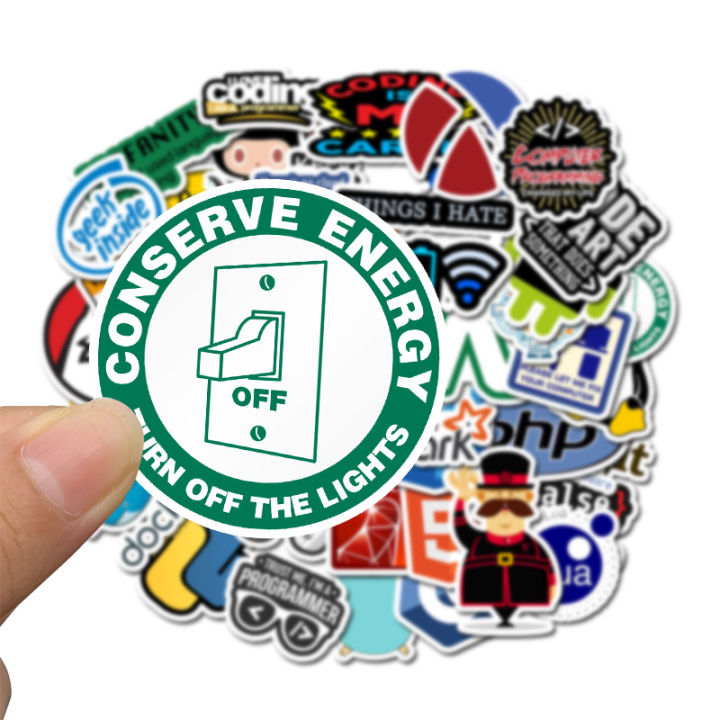 50PCS%20Pieces%20Programming%20Language%20Internet%20Geek%20Programmer%20DIY%20Graffiti%20Toy%20Sticker%20for%20Scrapbook%20Laptop%20-%20Image%206