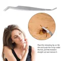 Manual Tweezers 2 In Tick Tweezers Stainless Steel Dog Louse Clip Durable Quick Tick Remover Tweezers Cat. 