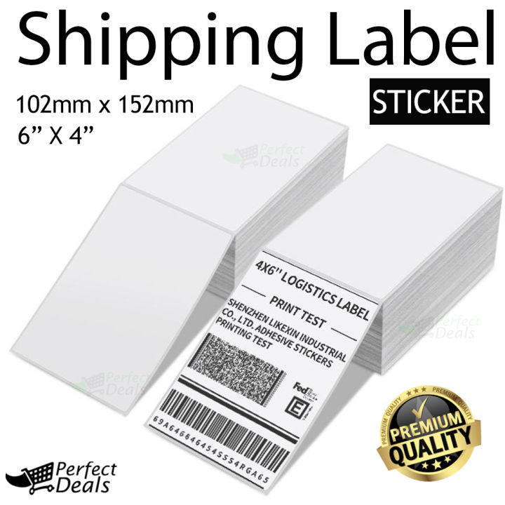 Shopila Shipping Label Logistic Barcode Label 102mm x 152mm High Quality Printable 500Pcs and 2000Pcs Pack Sticker for Zebra Sticker Label
