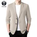 Prism Men Lightweight Suit Coat Men's Formal Business Suit Coat Lapel Long Sleeve Jacket Anti-wrinkle Solid Color Cardigan Style Formal Occasion Suit Coat. 