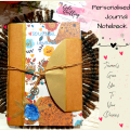 Handmade personalized journal note book. 