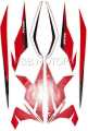 Bajaj Pulsar Rs200 White Bike Red Sticker complete set. 
