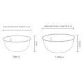 2PCS Stainless Steel Bowls Mixing Bowl with Scale Deep Mixing Egg Bowls Non Slip Kitchen Bowl for Baking Salad Cooking. 