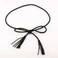 Female Braided Waist Belt  Waistband Women Long Waist Rope Solid Color Thin Waist Chain Dresses. 