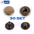 Rounded spring snap fasteners Spring Dot 10MM – Bronze 30 sets  For leathercraft Made in korea. 