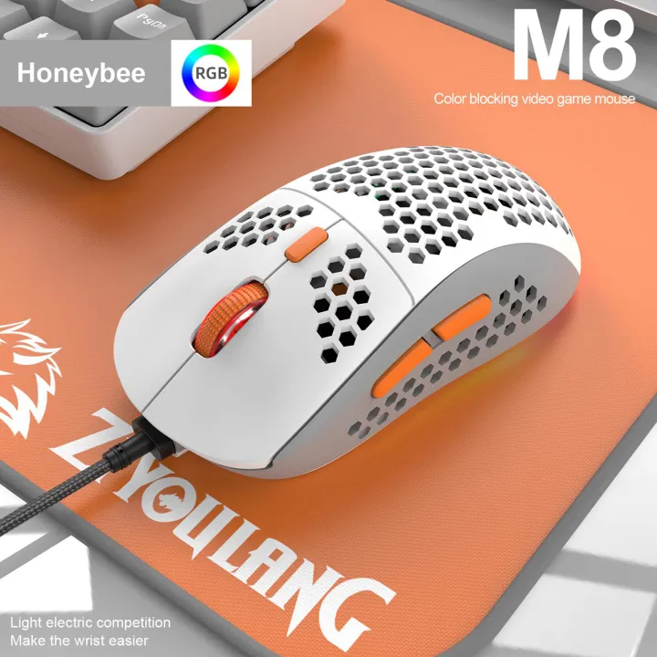 KOKKO%20M8%20Ergonomic%20Gaming%20Mouse%20Adjustable%20800-6400dpi%20Rgb%20Lighting%20Wire-controlled%20Mouse%20For%20Computer%20Notebook%20-%20Image%208