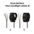bike modified parts Electric Bike Scooter Light Switch Ebike Lamp and Horn Switch for Motorcycle Button with Turn Signal Ebike Accessories 12V-84V. 