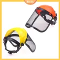 【ZOSR】Aleaty💝 Garden Grass Trimmer Safety Helmet Hat with Full Face Mesh Protective Mask for Logging Brush Cutter Forestry Protection. 