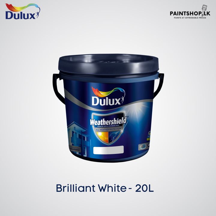 Dulux WeatherShield  Brilliant White 20L