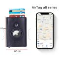 Rfid Credit Card Holder for Apple AirTag Wallet Small Men Leather Card Wallet Slim Anti Protect Purse with Organizer Money Clips. 