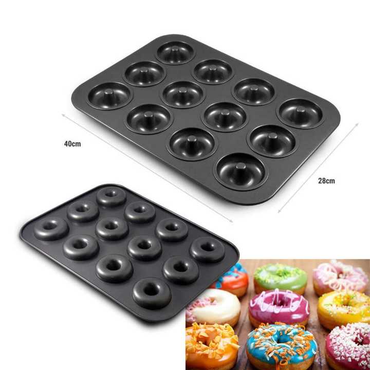 High Quality Non-Stick 12pcs Donut Tray Nonstick Steel Donut