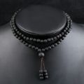 Men Volcanic Lava Stone Beaded Necklace 108 Mala Beads Meditation Yoga Wrap Bracelets Handmade Black Energy Jewelry Oil Diffuser. 