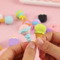 4pcs Creative Colorful Mini Ice Cream Cone Fudge Pop Frozen Treat Erasers for Student Children Party Favors School Toys Supplies. 