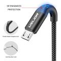USLION Micro USB Cable 3A Nylon Fast Charge USB Data Cable Android Mobile Phone USB Charging for Samsung Xiaomi Tablet. 