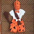 Halloween Kids Toddler Caveman Cosplay Costume Halloween Dog Bones Historical Party Romper Strap 3-6 Month Boy Clothes Winter. 
