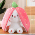 Kidlove Cute Fruit Transfigured Bunny Plush Toy Soft Stuffed Carrot Strawberry Rabbit Plush Doll For Children Gifts. 