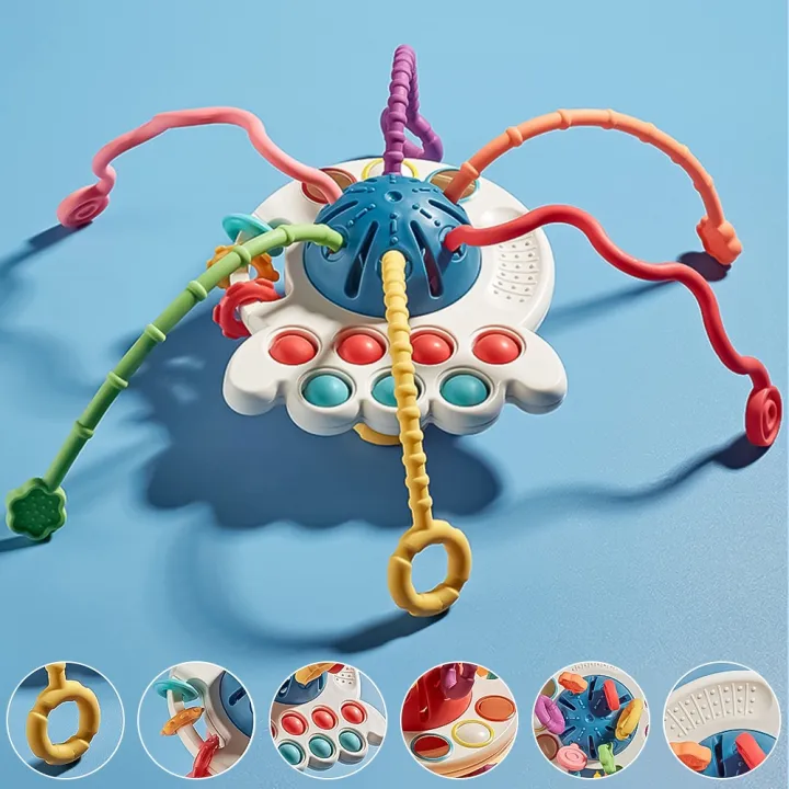 Developmental Baby 0-12 Months Colorful Activity Ball Rotating Rattle ...