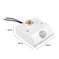 Lamp holder nut socket with PIR motion sensor switch bulb socket AC 90V-250V. 