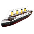Color Titanic Puzzle DIY Cruise Ship Assembled Model Kits Children Educational Toys Creek. 