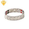 Domineering Jewelry Piece Stylish Men's Hexagon Magnetic Bracelet Wide Band Alloy Wrist Bangle for Daily Wear Gifting Trendy Adult Jewelry for Parties Alloy Bracelet. 